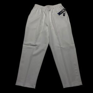 Briggs New York White Stretch Pull On Elastic Waistband Pants Sz 14P NWT
